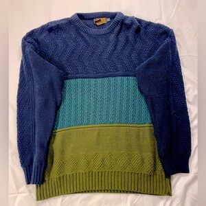 Eddie Bauer Knitted Colorblock Crewneck Sweater